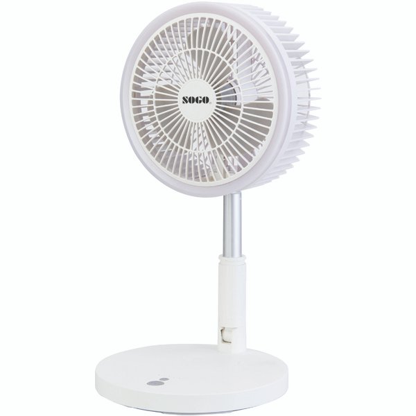 Sogo Rechargeable Mini Fan with LED Ring Light JPN-524