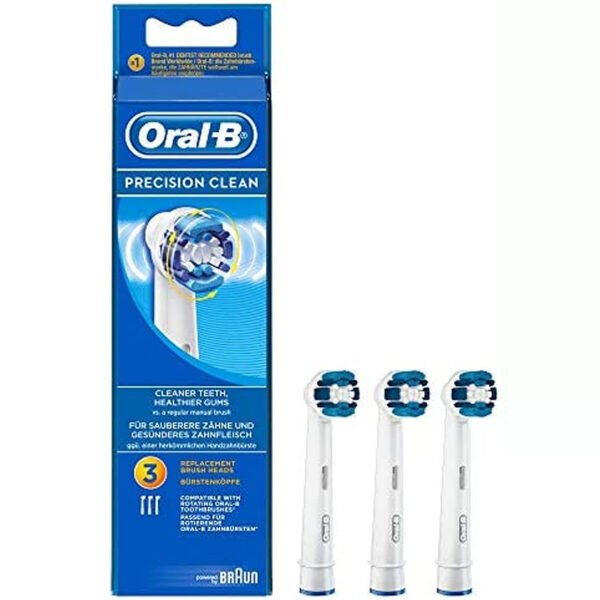 Oral B Tooth Brush Heads   EB20   White (Pack Of 3)
