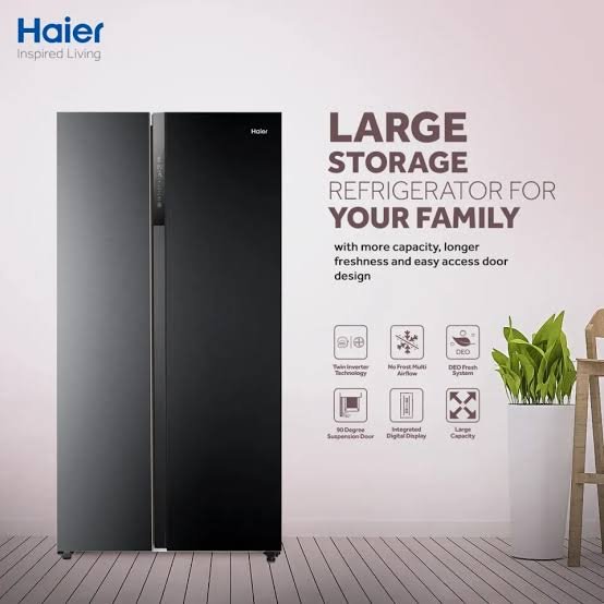 Haier Refrigerator HRF-622 ICG 22CFT / 550Liters   Side by Side