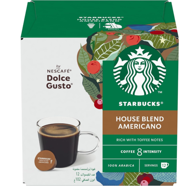 Starbucks House Blend by Nescafe Dolce Gusto Coffee 12 Capsules