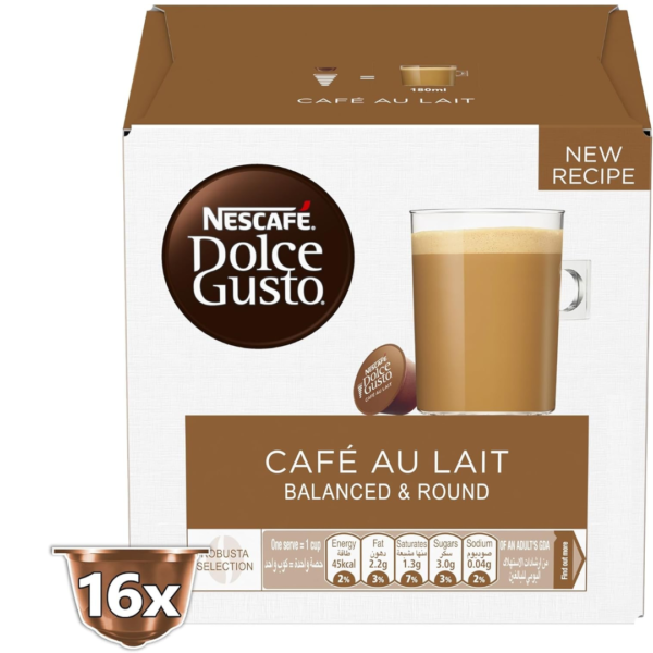 Nescafe Dolce Gusto Cafe Au Lait   16 Capsules