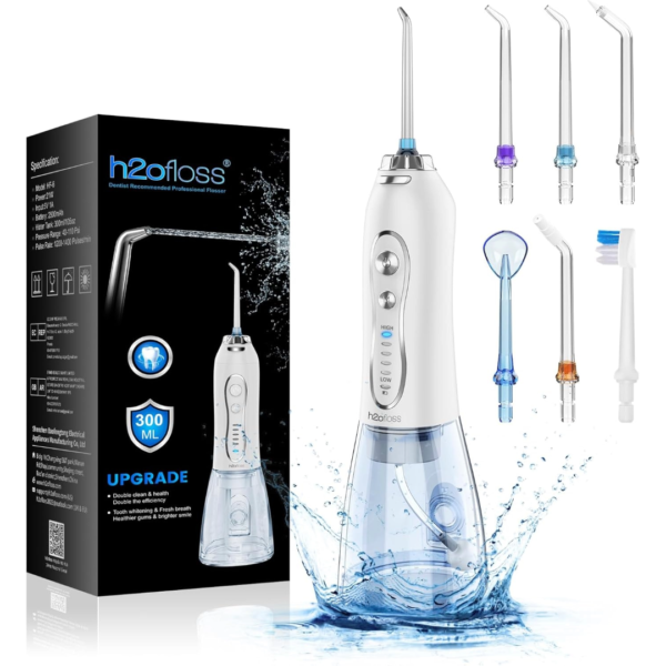 H2ofloss Water Flosser Professional Cordless Dental Oral Irrigator HF-6