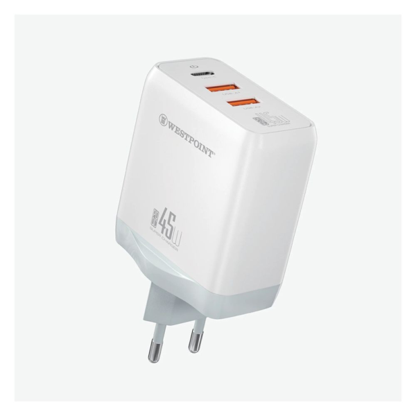 WestPoint 45W Gan Type-C+Dual USB-A Wall Charger WP-45