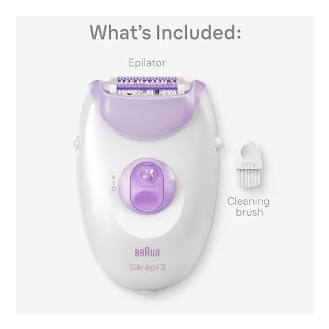 Braun Silk-Epil 3 Epilator SE 3000 White And Purple